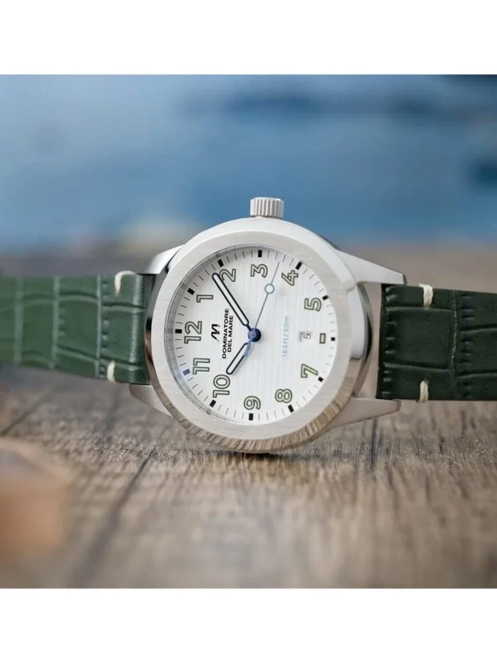 NWT Dominatore Del Mare Aqua Sicura Quartz White Dial Men's Watch